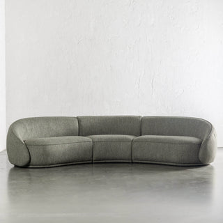 CARSON LINCOLN CURVED 3S SOFA  |  BAYLEAF GREEN