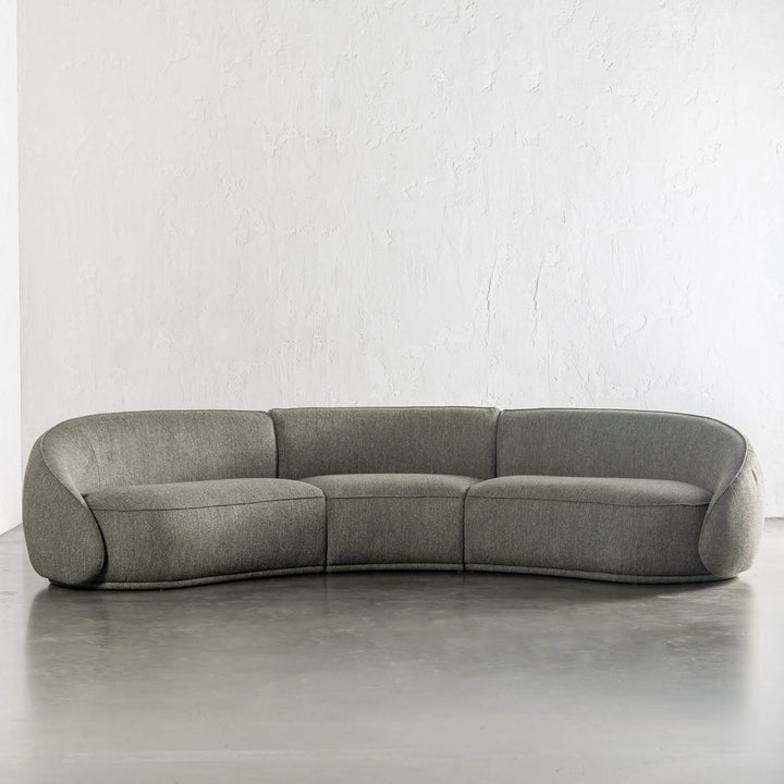 CARSON LINCOLN CURVED 3S SOFA  |  BAYLEAF GREEN