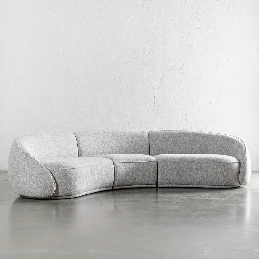 CARSON LINCOLN CURVED 3S SOFA  |  GRANITE HAZE