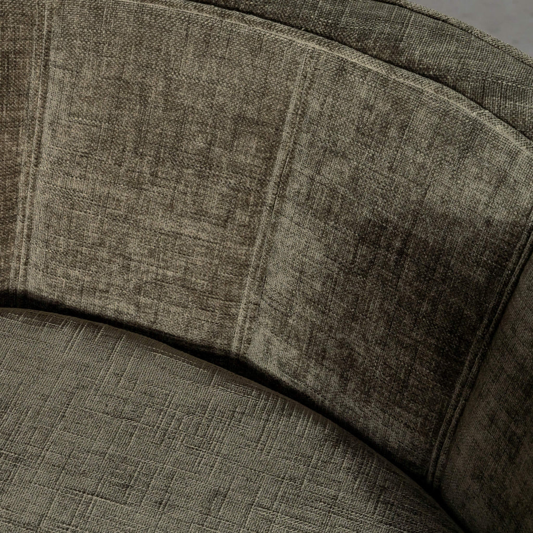 CARSON MODERNA CURVED RIBBED CHAIR  |  DEEP BRUNSWICK GREEN