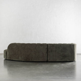 CARSON MODERNA CURVED RIBBED MODULAR SOFA  |  DEEP BRUNSWICK GREEN