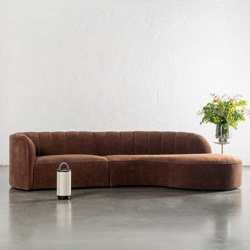 CARSON MODERNA CURVED RIBBED MODULAR SOFA  |  SIERRA TERRA