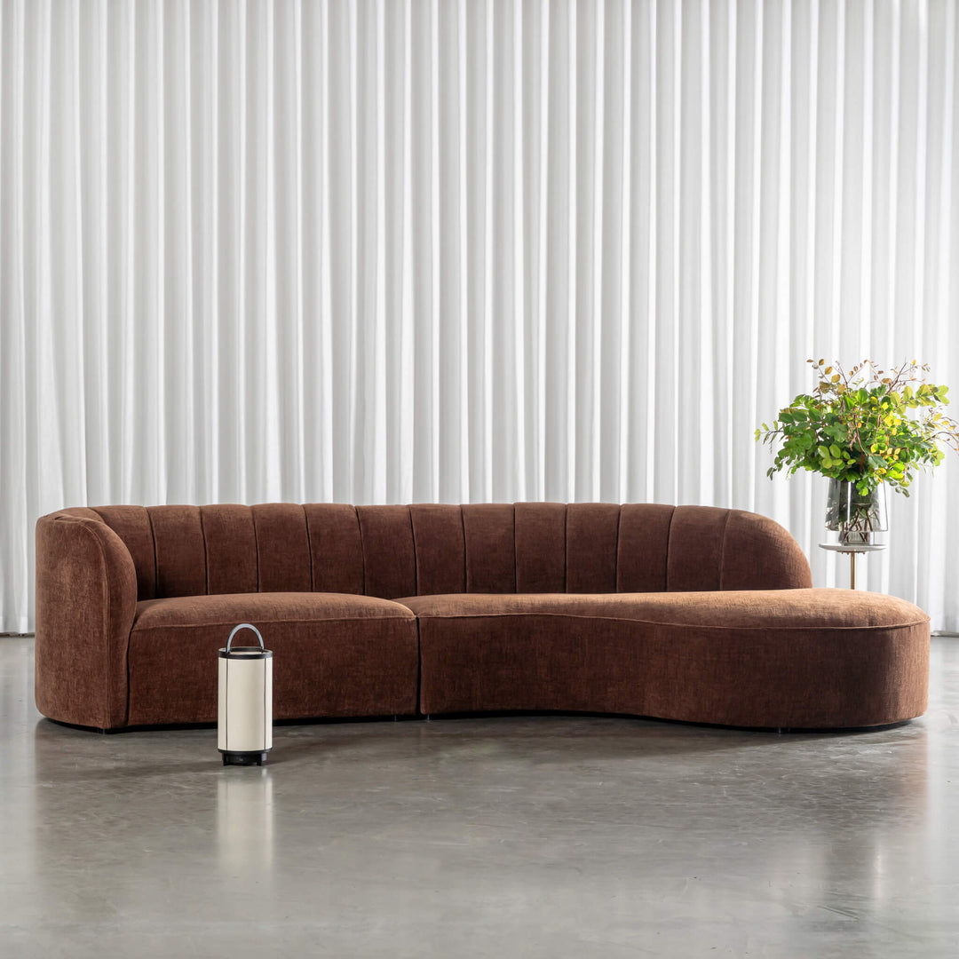 CARSON MODERNA CURVED RIBBED MODULAR SOFA  |  SIERRA TERRA