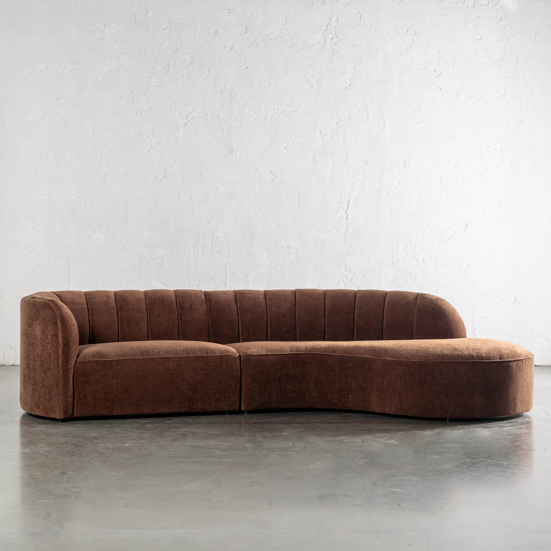 CARSON MODERNA CURVED RIBBED MODULAR SOFA  |  SIERRA TERRA