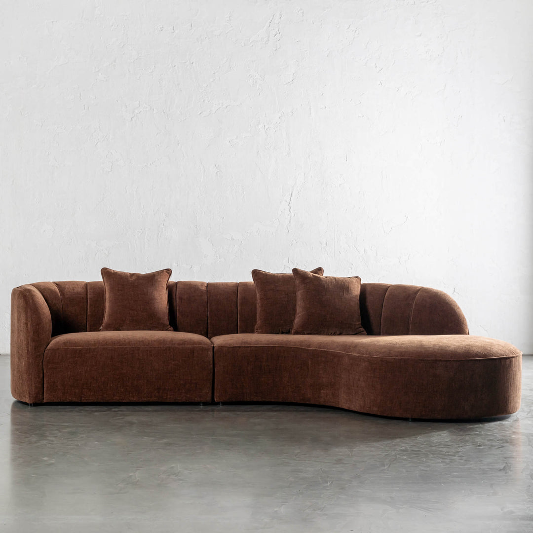 CARSON MODERNA CURVED RIBBED MODULAR SOFA  |  SIERRA TERRA
