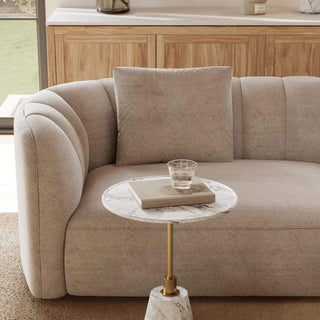 VALENTE ITALY CARRARA MARBLE SIDE TABLE  |  D40CM