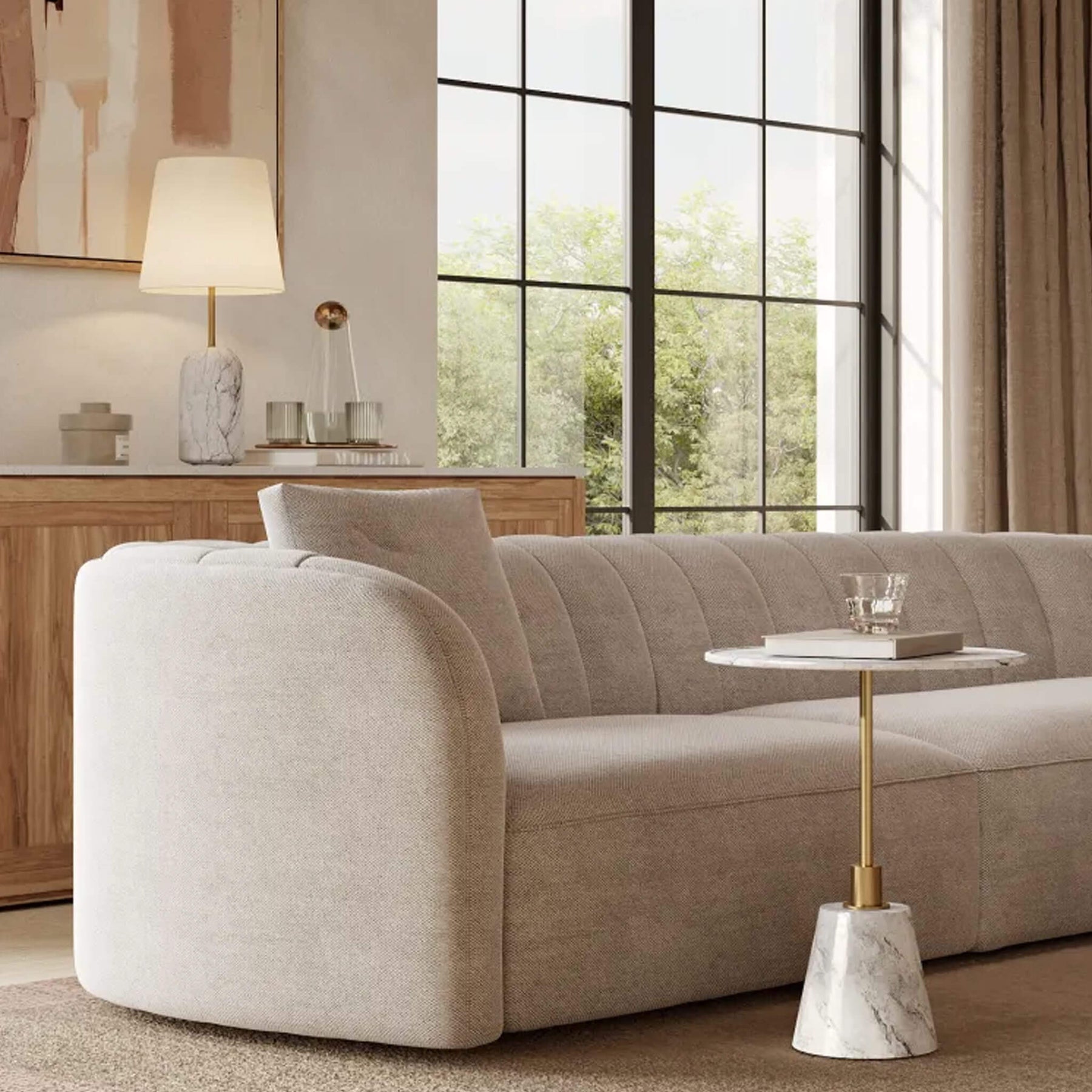CARSON MODERNA CURVED RIBBED MODULAR SOFA | SIERRA TERRA – Living By Design