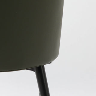 CARTER VEGAN LEATHER DINING CHAIR  |  MEDITERRANEAN DEEP OLIVE VEGAN LEATHER