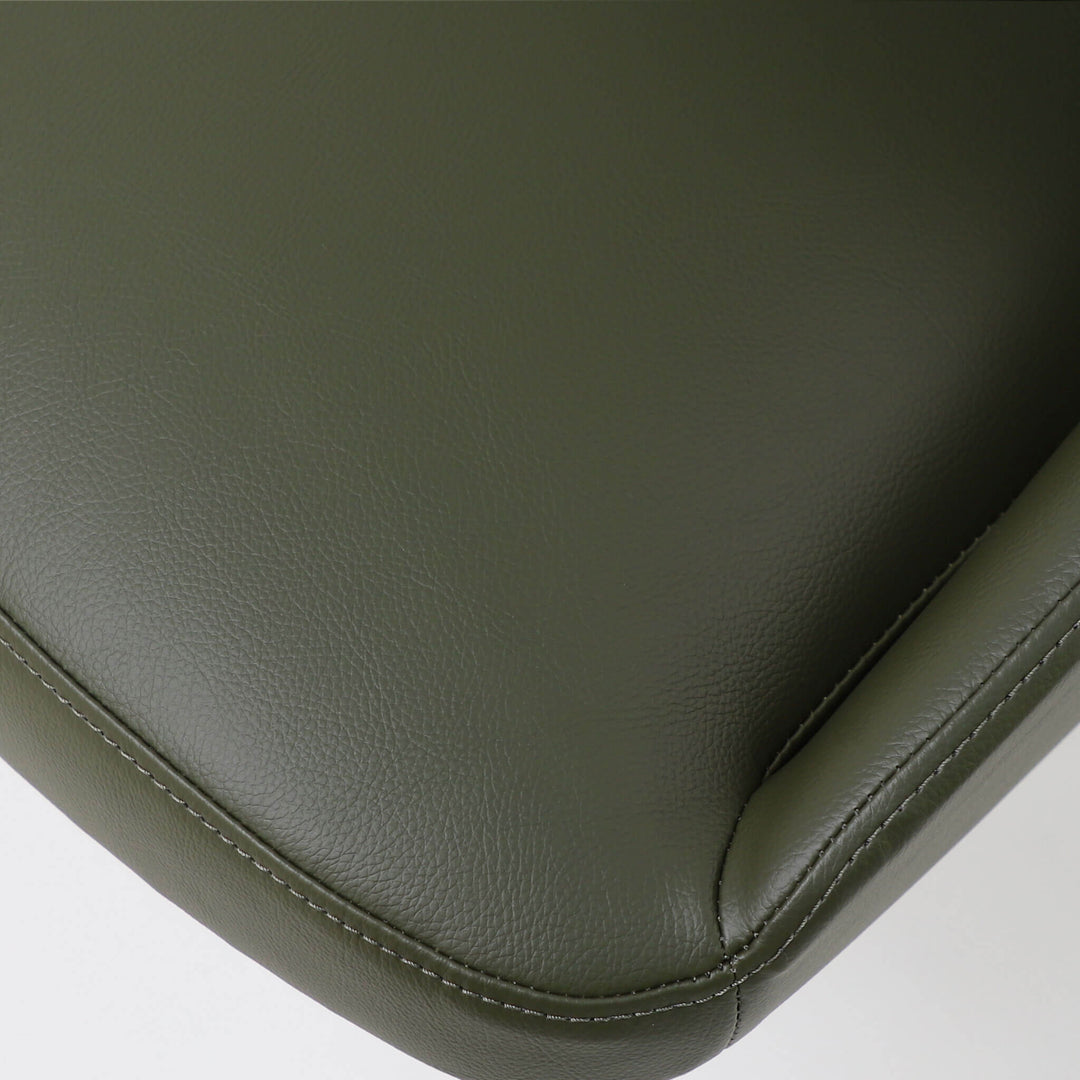 CARTER VEGAN LEATHER DINING CHAIR  |  MEDITERRANEAN DEEP OLIVE VEGAN LEATHER