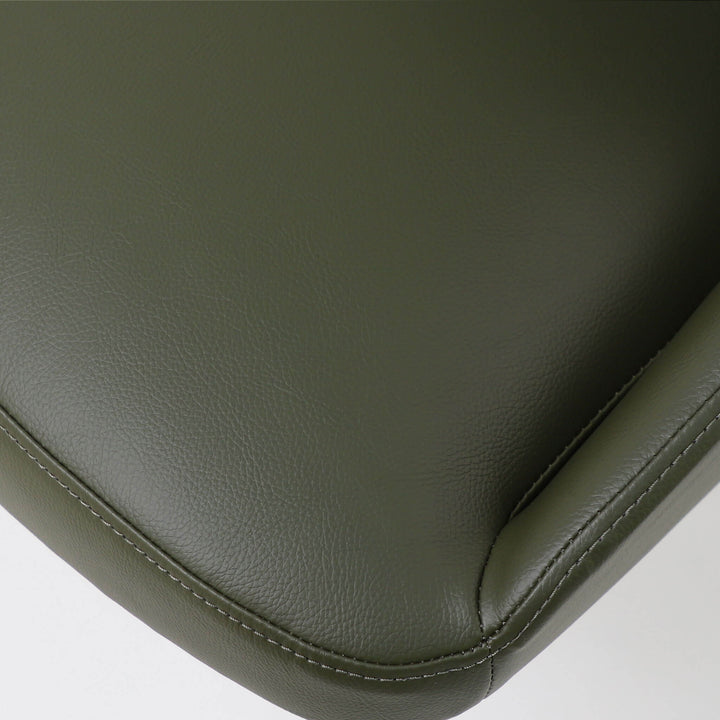 CARTER VEGAN LEATHER DINING CHAIR  |  MEDITERRANEAN DEEP OLIVE VEGAN LEATHER
