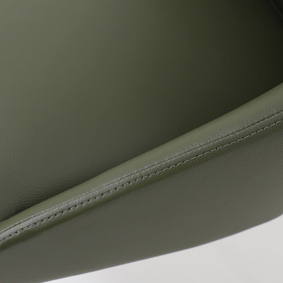 CARTER VEGAN LEATHER DINING CHAIR  |  MEDITERRANEAN DEEP OLIVE VEGAN LEATHER