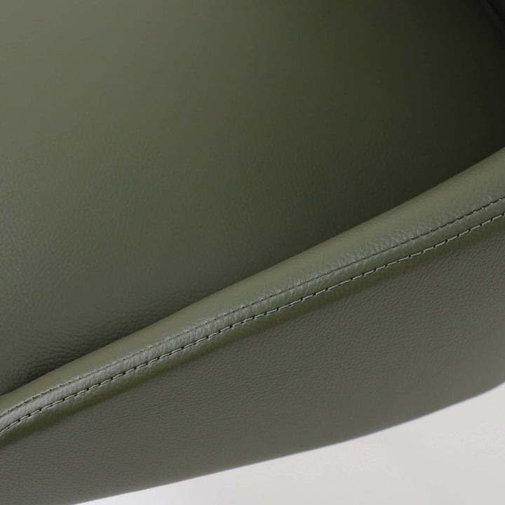 CARTER VEGAN LEATHER DINING CHAIR  |  MEDITERRANEAN DEEP OLIVE VEGAN LEATHER