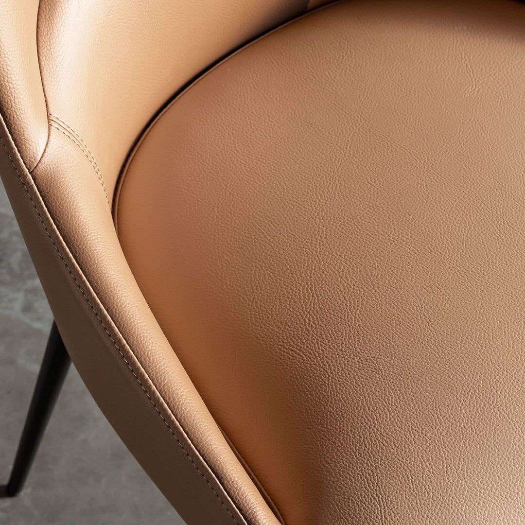 CARTER DINING CHAIR  |  CANYON TAN VEGAN LEATHER
