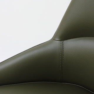 CARTER VEGAN LEATHER DINING CHAIR  |  MEDITERRANEAN DEEP OLIVE VEGAN LEATHER