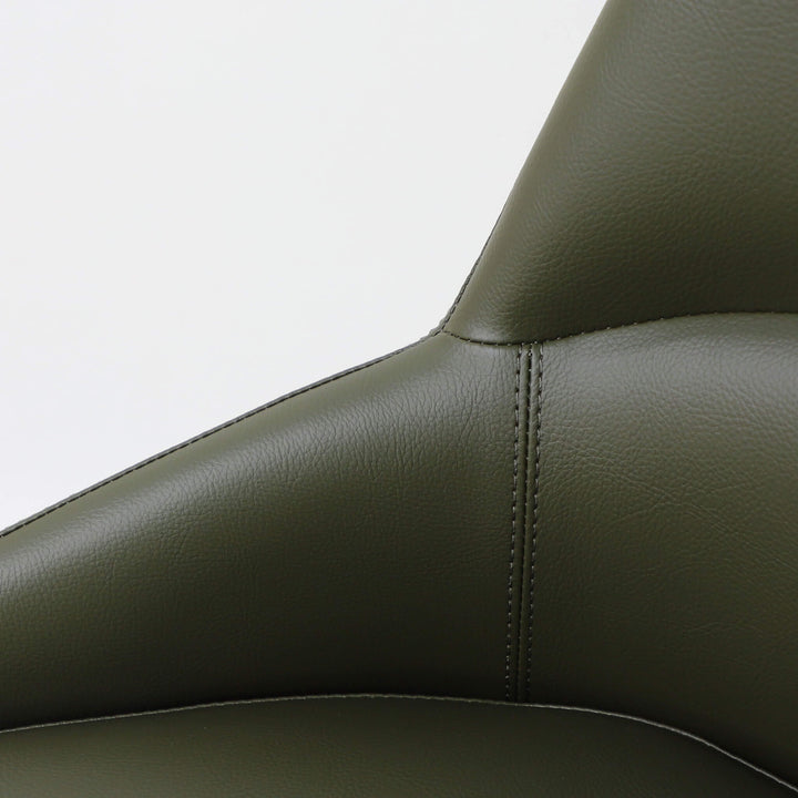 CARTER VEGAN LEATHER DINING CHAIR  |  MEDITERRANEAN DEEP OLIVE VEGAN LEATHER