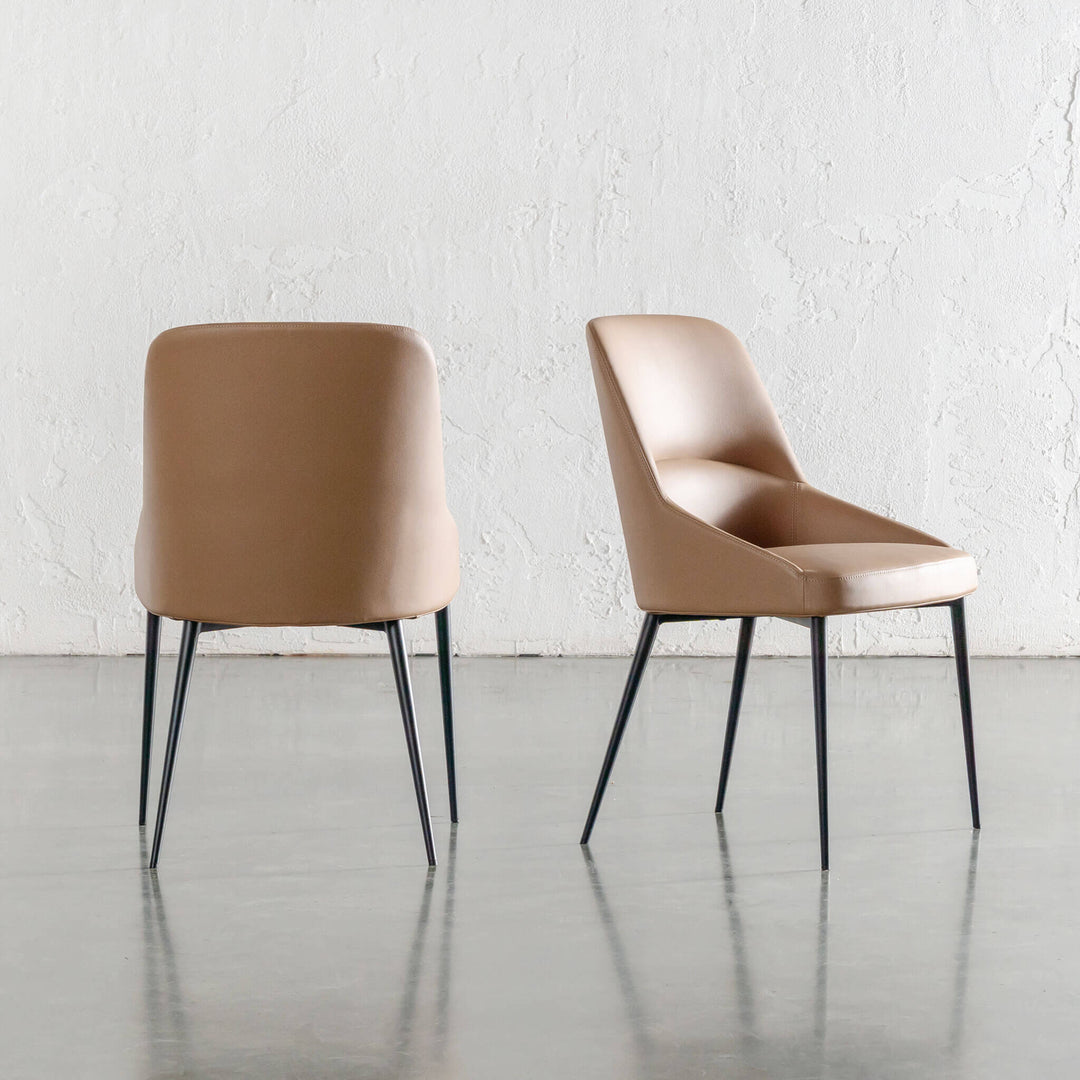 CARTER VEGAN LEATHER DINING CHAIR  |  BUNDLE + SAVE  |  CANYON TAN VEGAN LEATHER