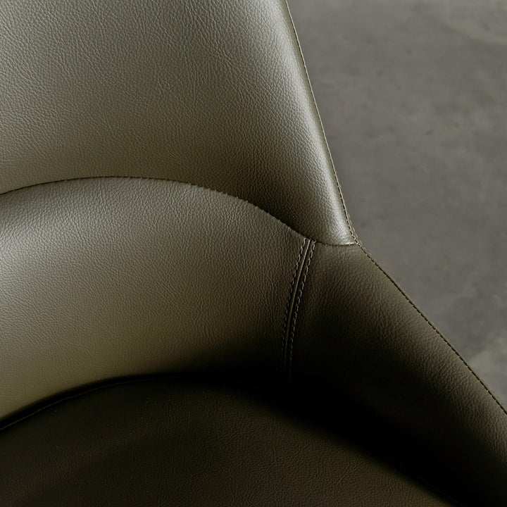 CARTER DINING CHAIR  |  MEDITERRANEAN DEEP OLIVE VEGAN LEATHER