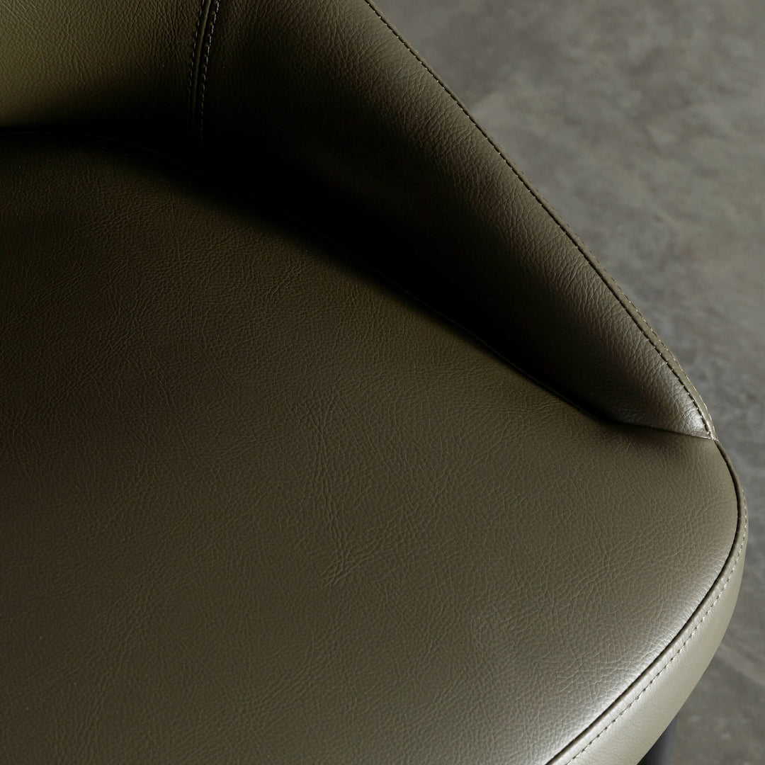 CARTER DINING CHAIR  |  MEDITERRANEAN DEEP OLIVE VEGAN LEATHER