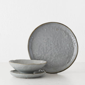 CASALI CERAMIC 12 PIECE DINNER SET  |  SMOKE HAZE