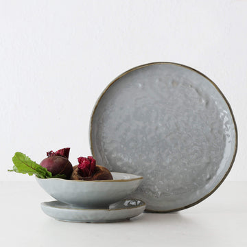 CASALI CERAMIC 12 PIECE DINNER SET  |  SMOKE HAZE