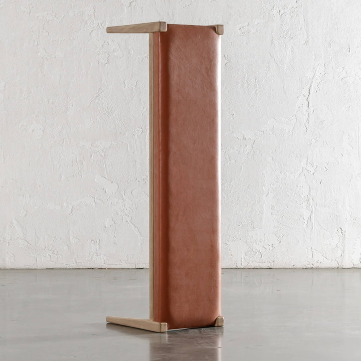 CASONI BENCH SEAT  |  SMOKE HAZE WASH TEAK + TERRACOTTA DUST LEATHER