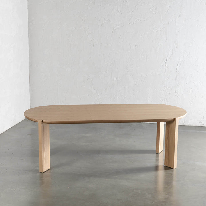 CASSAN ROUNDED DINING TABLE  |  BIRCH ASH WOOD GRAIN  |  240CM