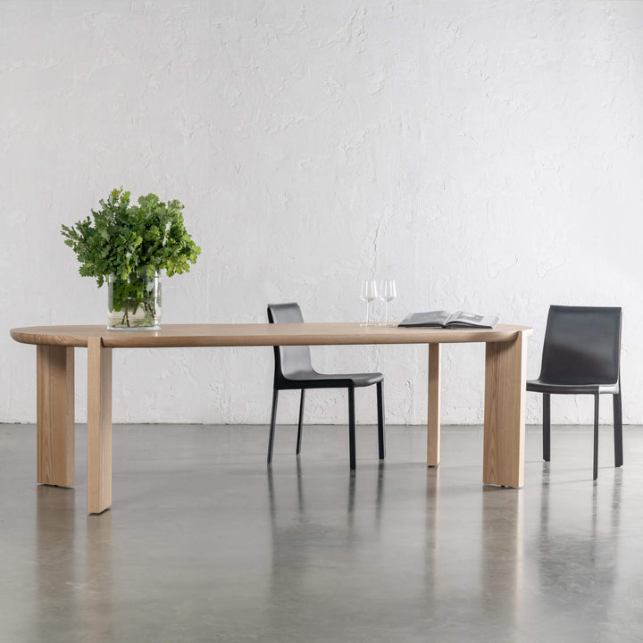 CASSAN ROUNDED DINING TABLE  |  BIRCH ASH WOOD GRAIN  |  270CM