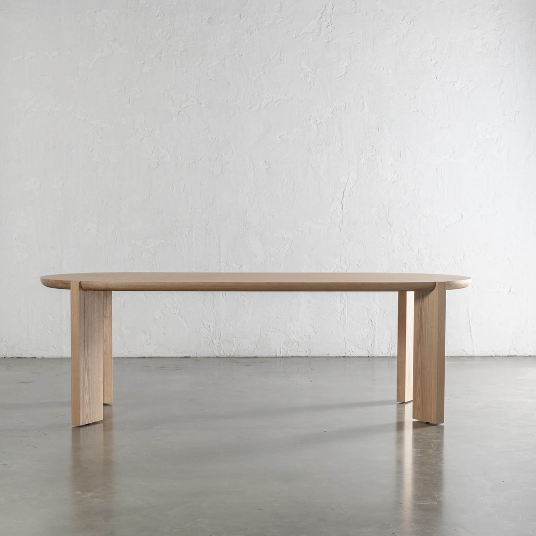 CASSAN ROUNDED DINING TABLE  |  BIRCH ASH WOOD GRAIN  |  270CM