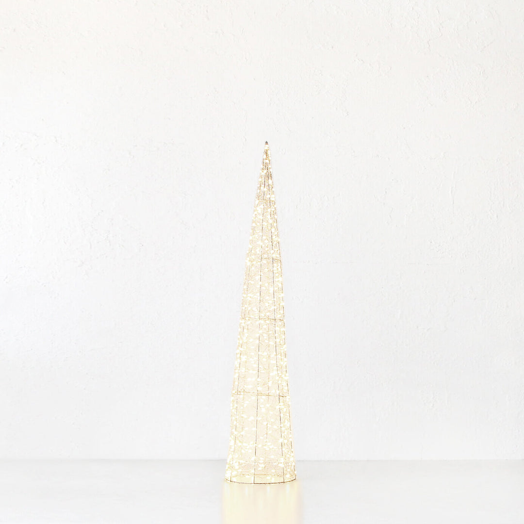 CENTAURI ILLUMINOUS LED CONE XMAS TREE | MEDIUM 80CM | GOLD