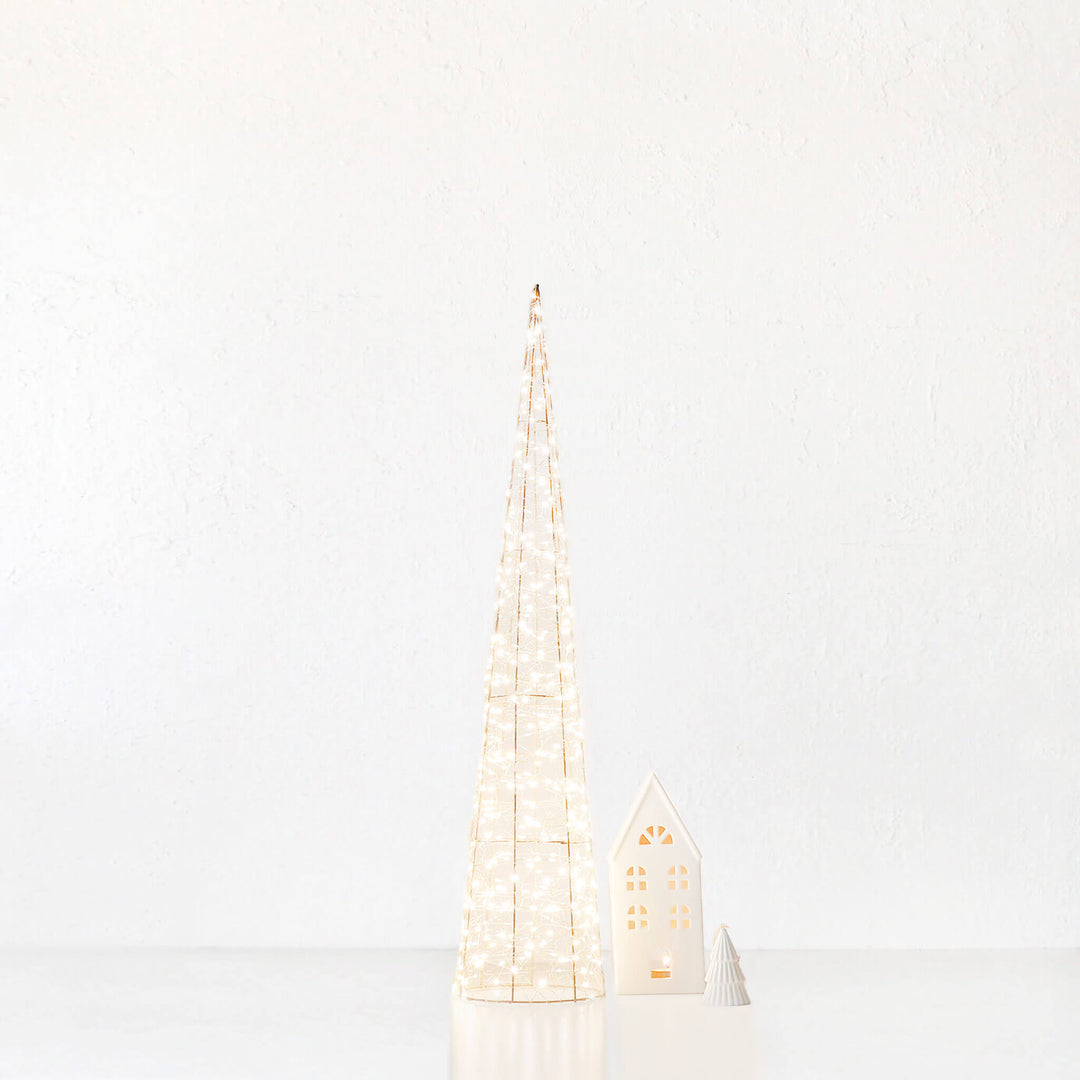 CENTAURI ILLUMINOUS LED CONE XMAS TREE | MEDIUM 80CM | GOLD