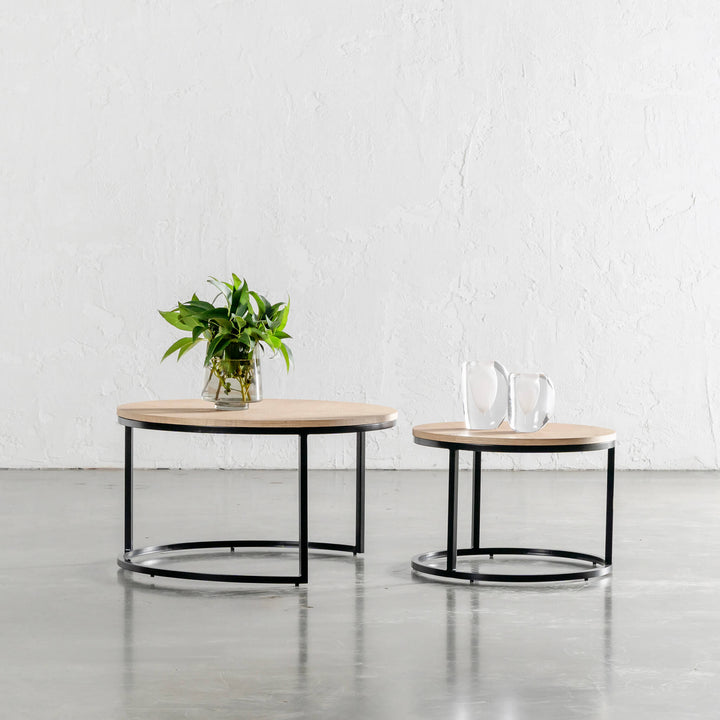 CHIARA COFFEE TABLE SET OF 2  |  BIRCH ASH