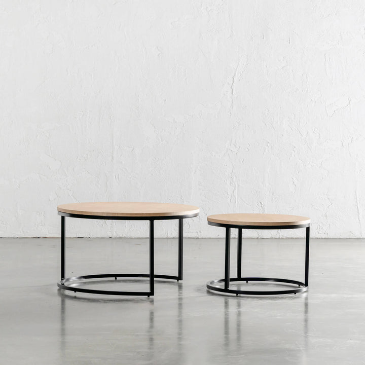 CHIARA COFFEE TABLE SET OF 2  |  BIRCH ASH