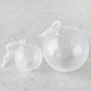 CHRISTMAS HANGING DECORATION  |  LARGE + MEDIUM  |  GLASS BAUBLE