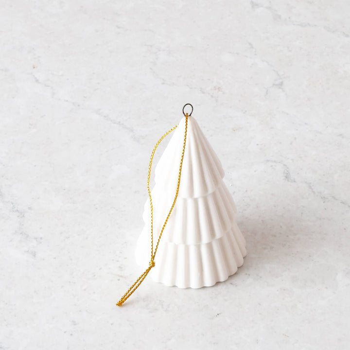Christmas Hanging Decoration  |  Tree Ornament  |  White Ceramic