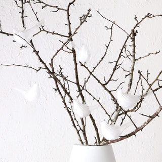 50% FINAL SALE  |  CHRISTMAS HANGING DECORATION BUNDLE X6  |  DOVE ORNAMENT  |  CLEAR GLASS