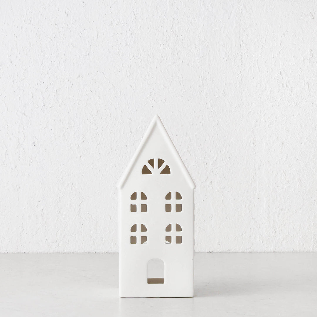 Christmas House White Table Decoration  |  Large