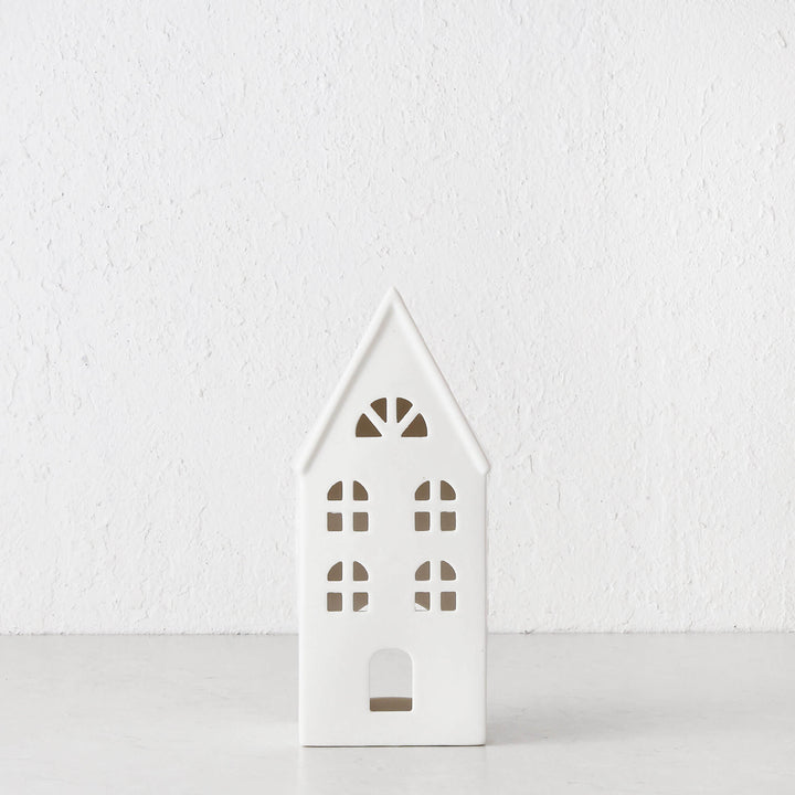 Christmas House White Table Decoration  |  Large