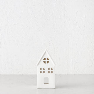 Christmas House White Table Decoration  |  Medium