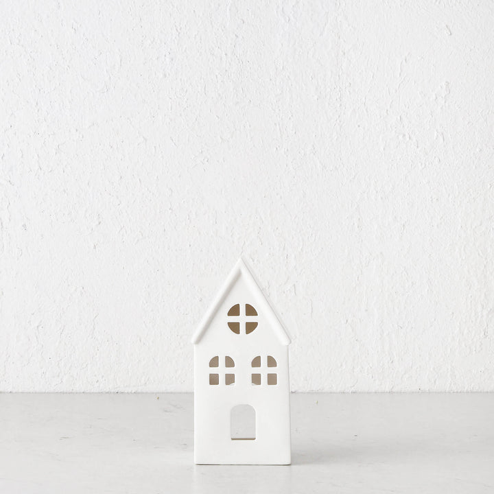 Christmas House White Table Decoration  |  Medium