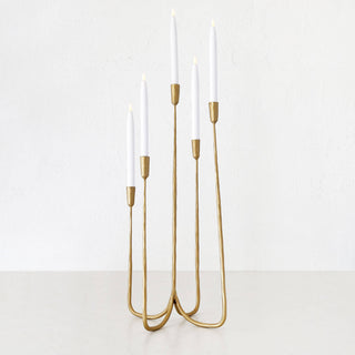 CLUSTER CANDELABRA  |  LARGE 70CM  |  ANTIQUE GOLD IRON