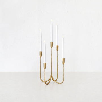 CLUSTER CANDELABRA  |  MEDIUM 45CM  |  ANTIQUE GOLD IRON