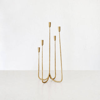 CLUSTER CANDELABRA  |  LARGE 70CM  |  ANTIQUE GOLD IRON