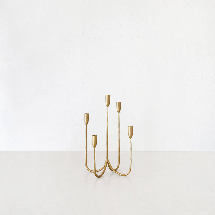 CLUSTER CANDELABRA  |  MEDIUM 45CM  |  ANTIQUE GOLD IRON