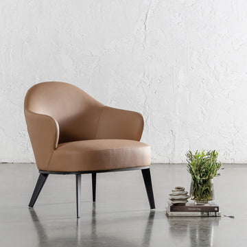 CLYDE ARMCHAIR  |  CANYON TAN VEGAN LEATHER