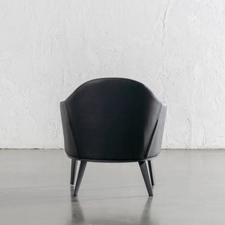 CLYDE ARMCHAIR  |  NOIR BLACK VEGAN LEATHER