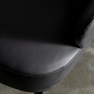 CLYDE ARMCHAIR  |  NOIR BLACK VEGAN LEATHER
