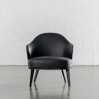 CLYDE ARMCHAIR  |  NOIR BLACK VEGAN LEATHER