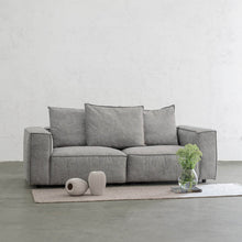 COBURG 3 SEATER + 4 SEATER SOFA | GREYTHORN SHADOW | STYLED WITH CUSHIONS