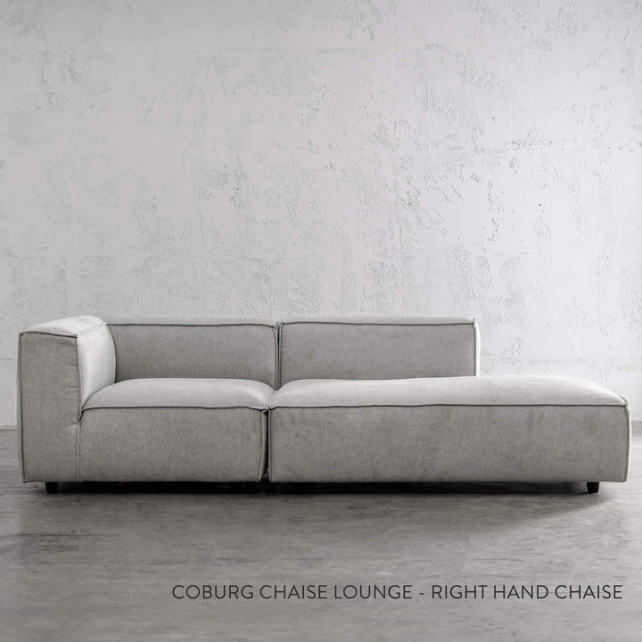 COBURG CHAISE LOUNGE CHAIR | FLAGSTONE ASH RIGHT HAND CHAISE