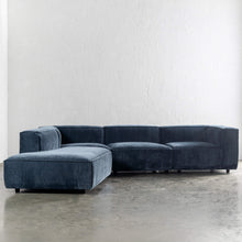 COBURG MODULAR CHAISE LOUNGE SOFA UNSTYLED   |  CHICORY BLUE